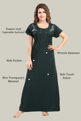 Bottle Green Supima Cotton Plain Nisha