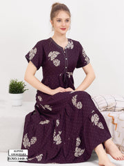 Wine Supima Cotton Umbrella Nightgown Priyanka