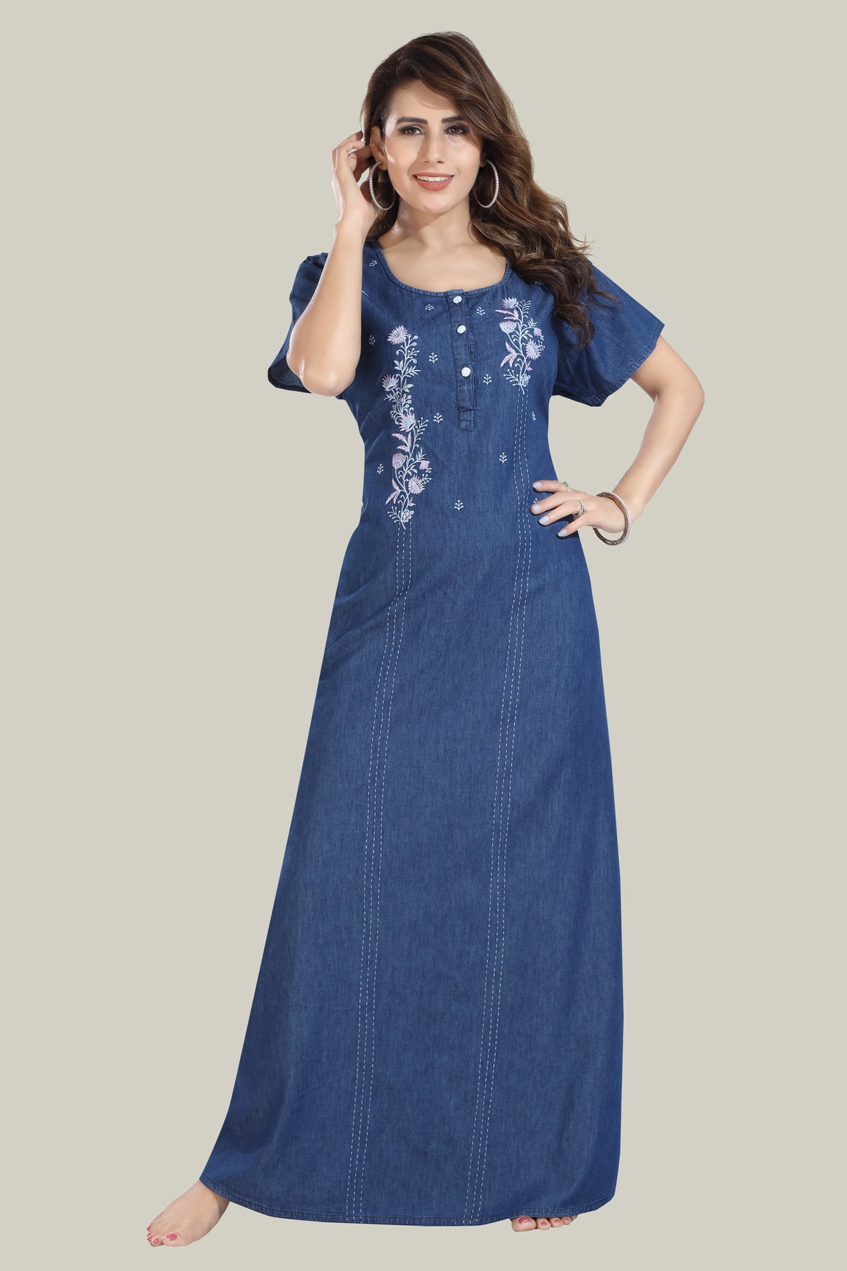Soft Denim Lora Nightgown