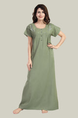 Green Supima Cotton Plain Nisha