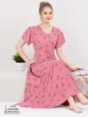 Baby Pink Supima Cotton Umbrella Nightgown Monisha