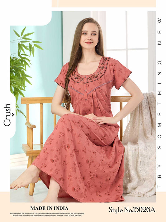 Salmon orange Bamboo Cotton Isha