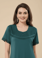 Hunter Green Malai fabric Anvika