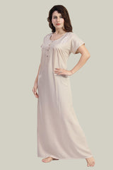 Beige Supima Cotton Plain Nisha