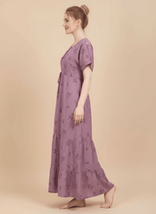 Lavender Supima Cotton Umbrella Nightgown Monisha
