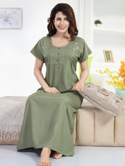 Green Supima Cotton Plain Nisha