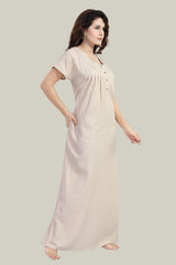 Beige Supima Cotton Plain Nisha