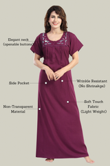 Burgundy Bamboo Cotton Monali
