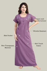 Lavender Supima Cotton Plain Nisha