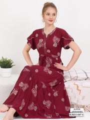 Red Supima Cotton Umbrella Nightgown Anjali