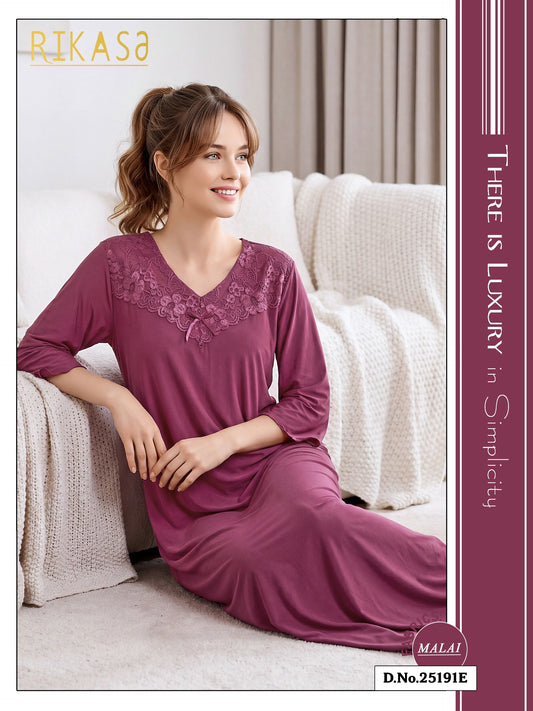 Raspberry Pink Long sleeves Malai Fabric Alia