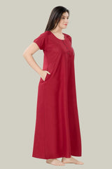 Cherry Red Supima Cotton Plain Nina