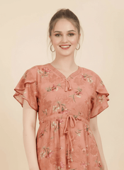 Orange Supima Cotton Umbrella Nightgown Prisha