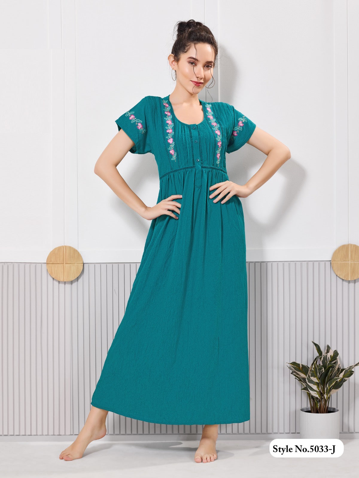 Sapphire Blue Bamboo Cotton Sonali
