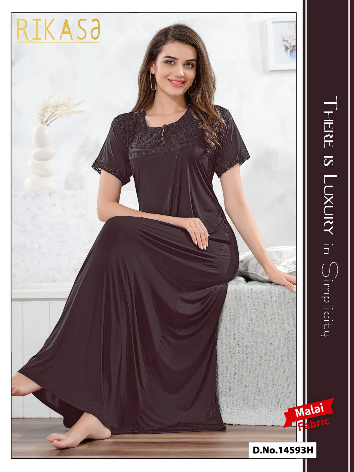 Coffee Brown Malai fabric Anvika