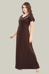 Chocolate Brown Supima Cotton Plain Nisha