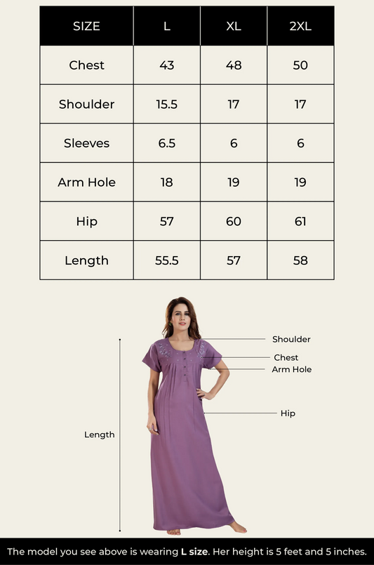 Lavender Supima Cotton Plain Nina