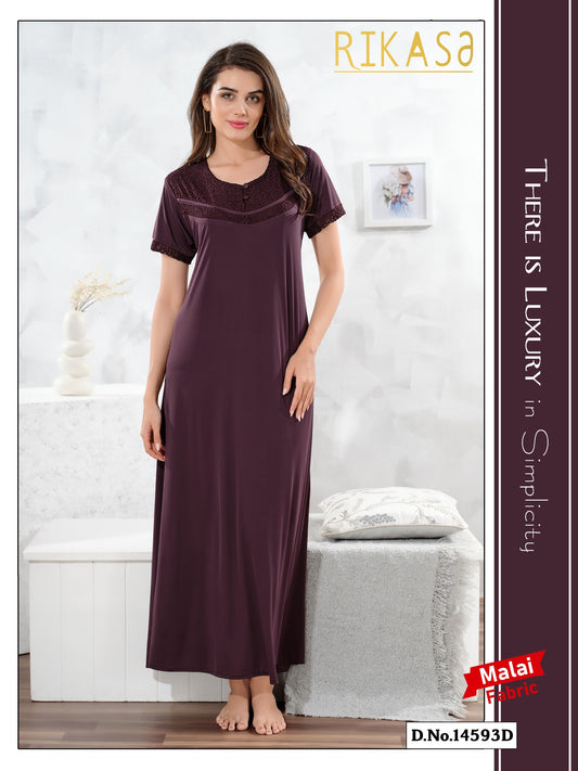 Dark Purple Malai fabric Anvika