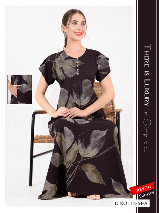 Dark Brown Reyon Cotton Mahira