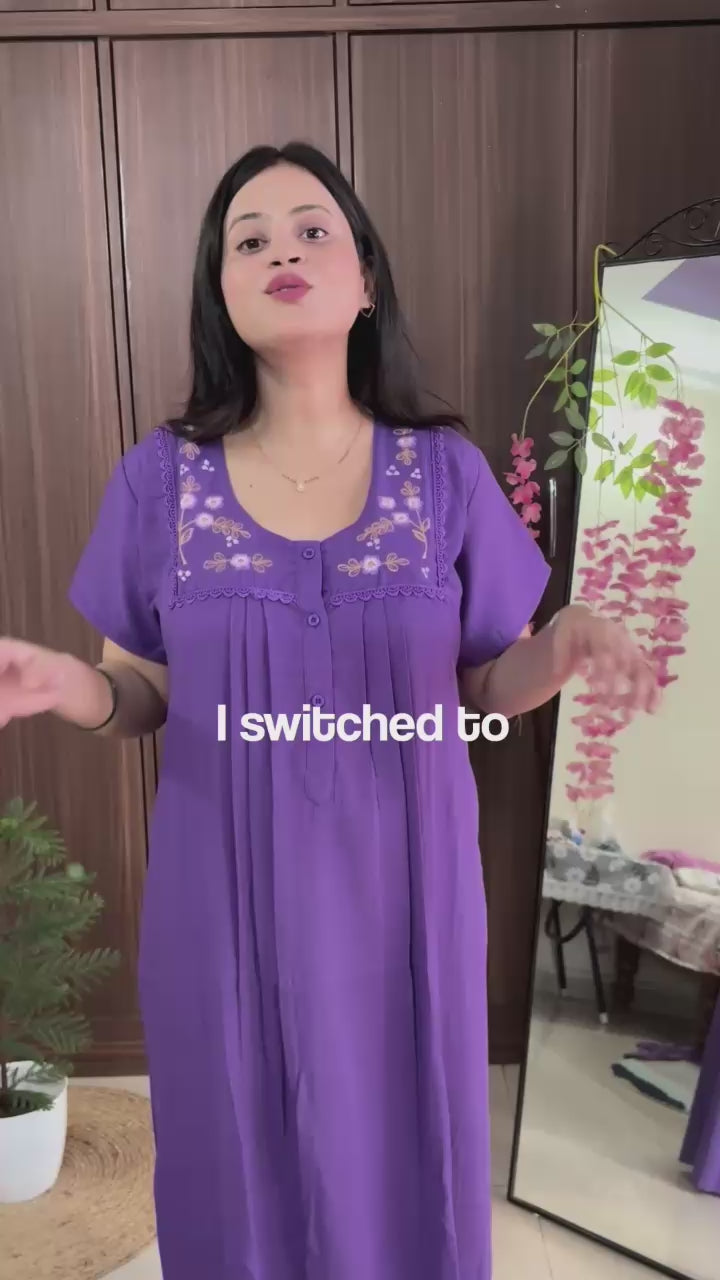 Violet Bamboo Cotton Monali